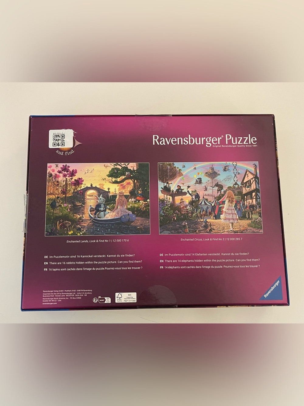 Ravensburger Enchanted Circus & Enchanted Lands 1000pc Puzzle Duo - COMPLETE - Picture 7 of 11